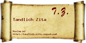 Tandlich Zita névjegykártya